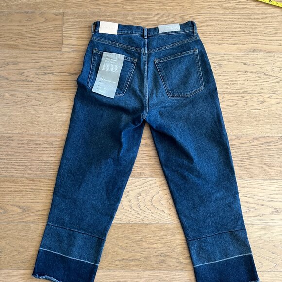 Everlane Women's Straight Leg Jeans - Dark Blue - Picture 3 of 3